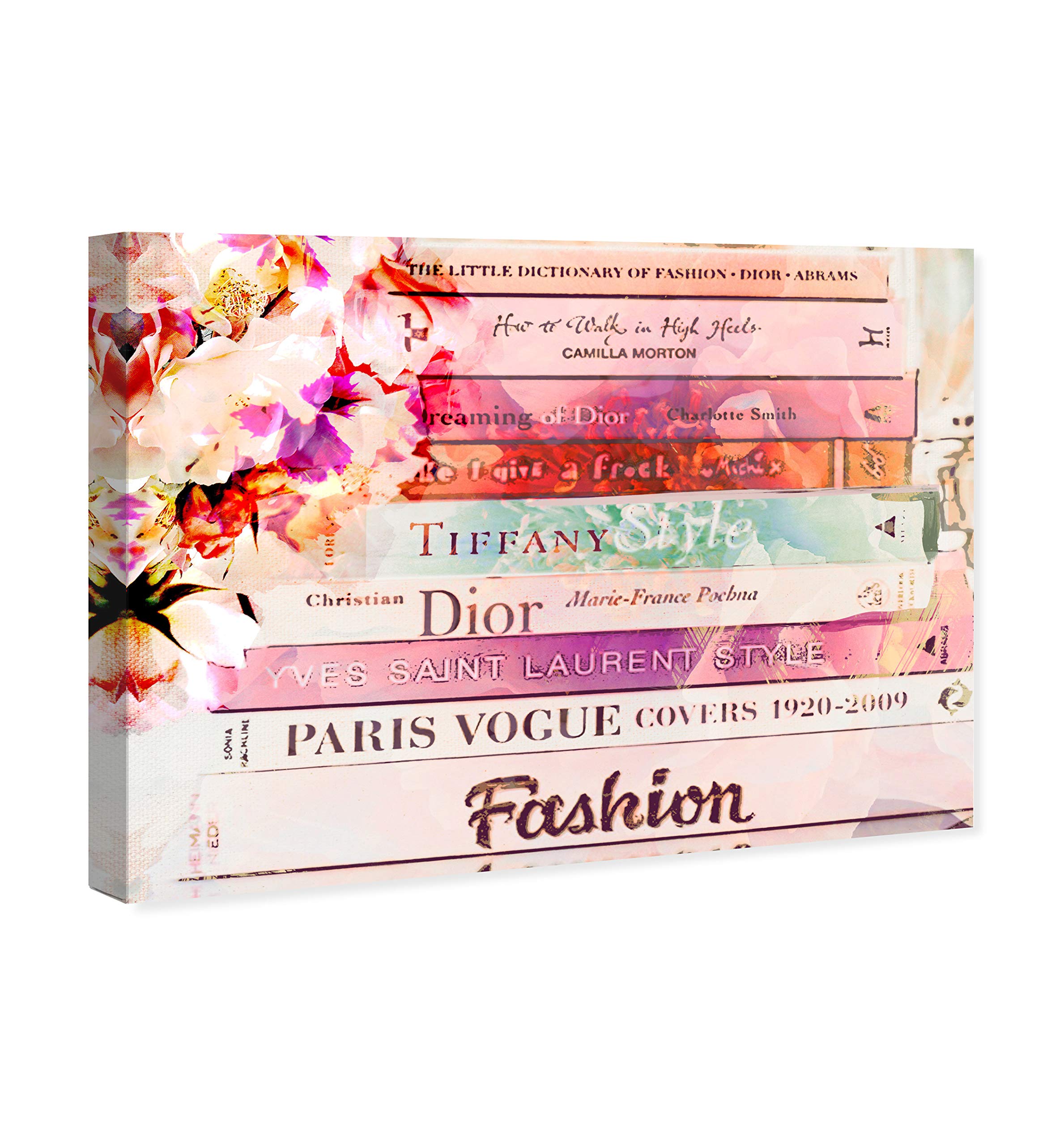 Romantica Spring Love Pink & Orange Fashion Glam Wall Art Canvas Print - 45