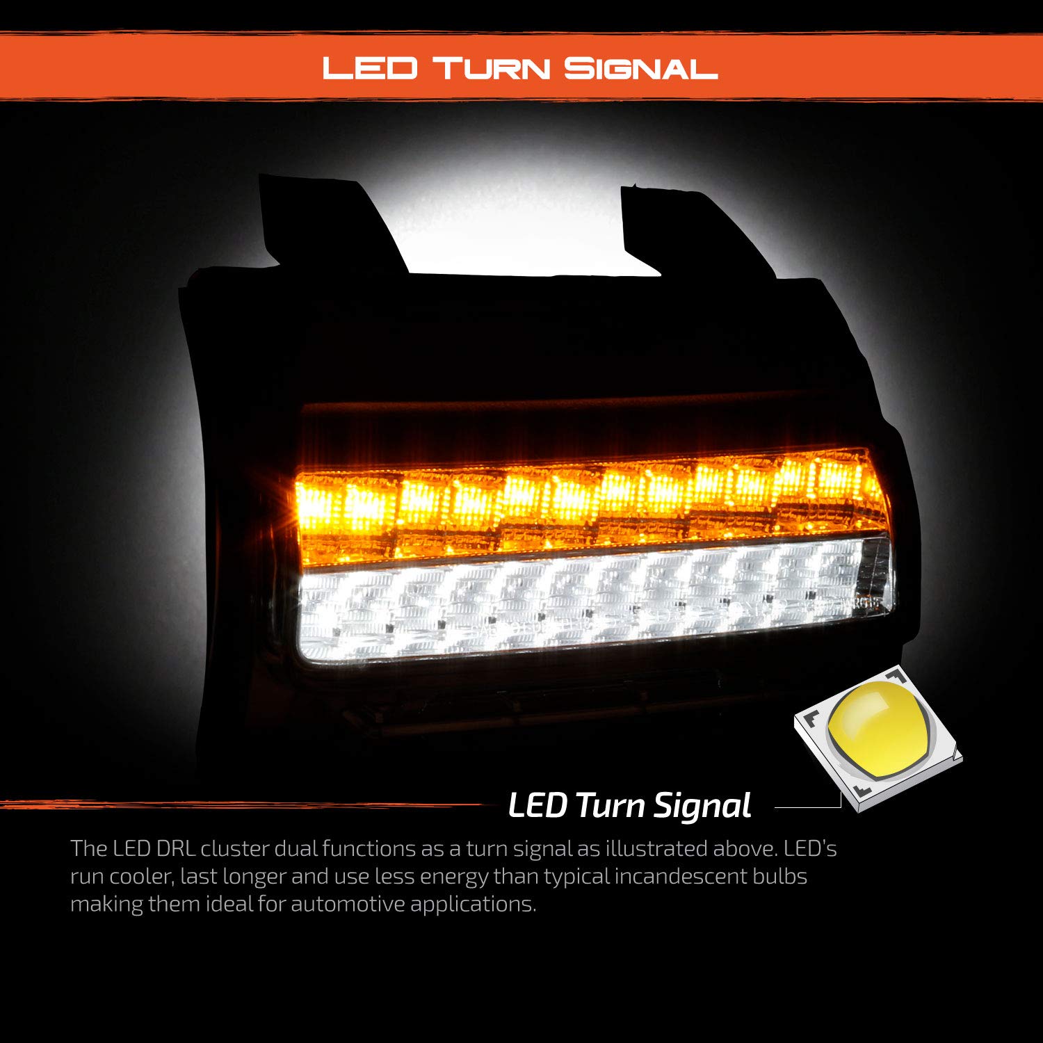 AKKON LED Sequential Turn Signal Lights for 2018-2023 Jeep Wrangler JL - Chrome Bumper Parking Lights Pair (Left+Right) - Upgrade Your Off-Road Style & Nighttime Visibility