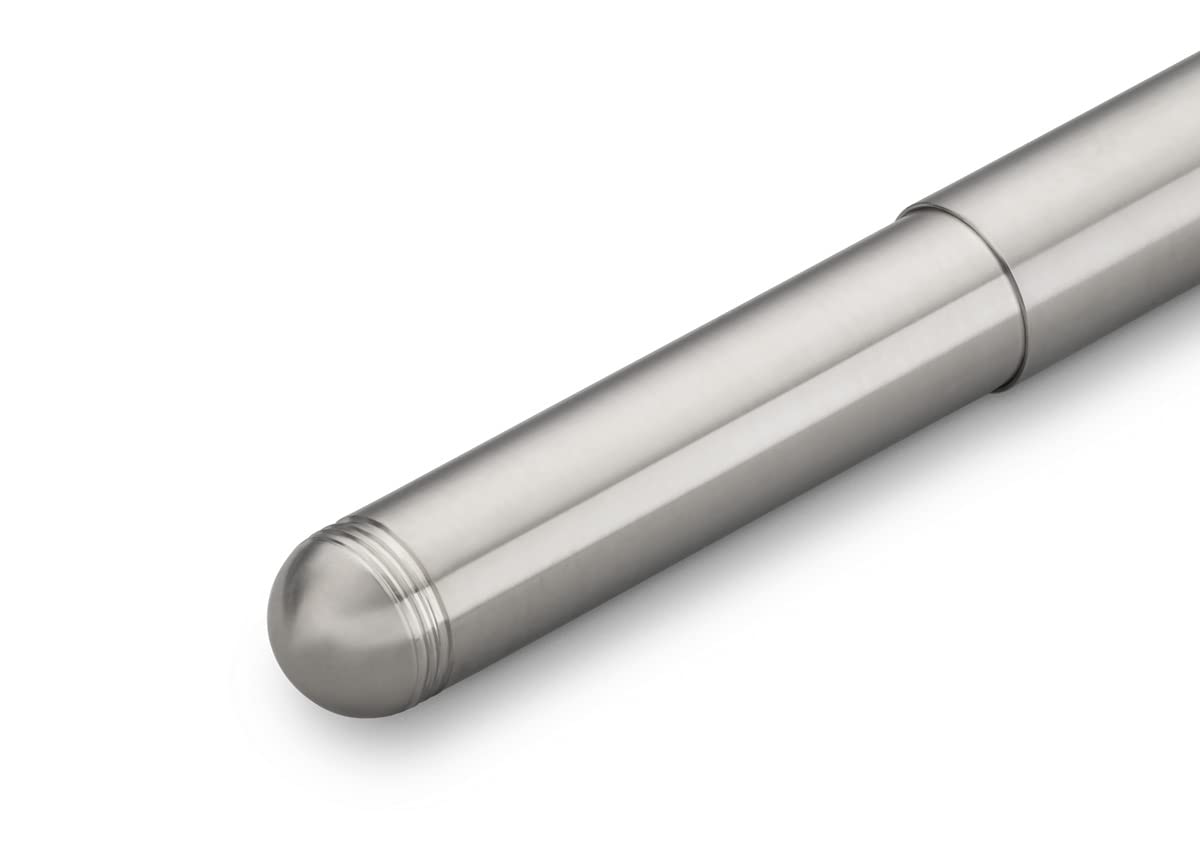 Kaweco SUPRA Fountain Pen - Stainless Steel Ink Cartridge Pen with Retro Metal Box | 16.5cm Writing Instrument with Medium (M) Nib | Perfect for Journaling, Calligraphy & Professional Use
