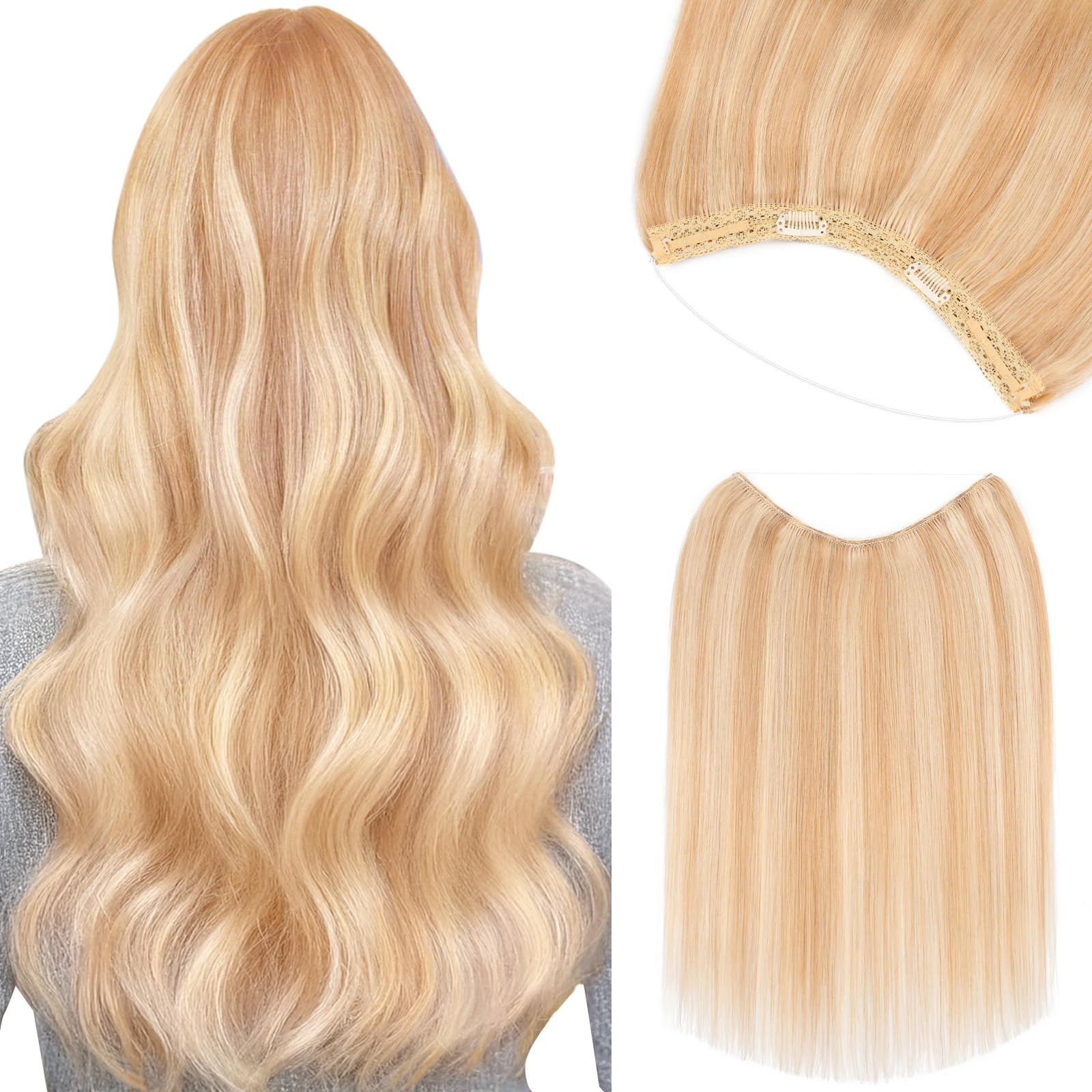 Benehair Halo Blonde Hair Extensions 20