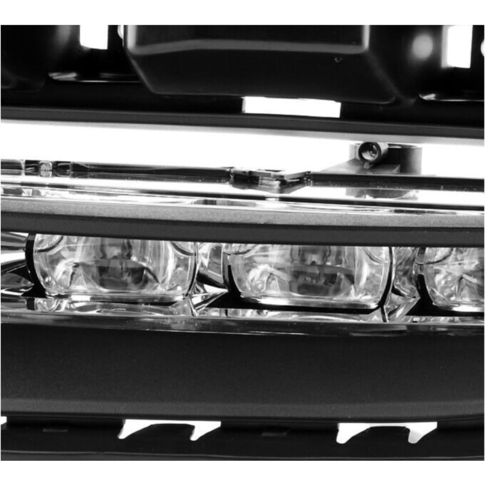 Dodge Charger 2015-2020 Fog Lights Kit - Left & Right Front Bumper Clear Lens Fog Lamps with Switch (Part# 82214427AC 68214427AB) - Perfect for Night Driving & Bad Weather Visibility