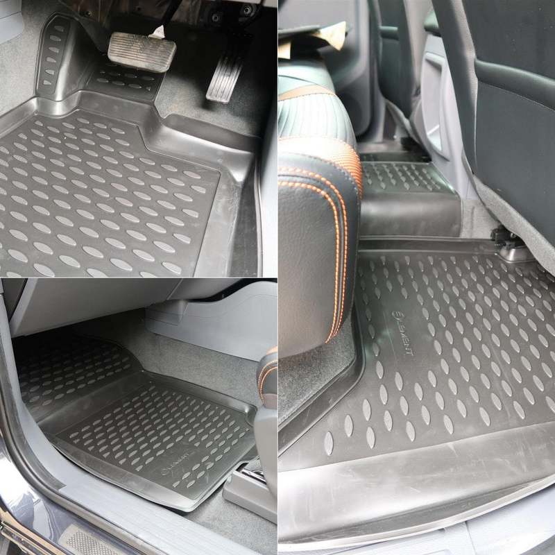 Custom 3D Floor Mats for Kia Rio 2012-2017 Hatchback - 4-Piece Set (EXP.ELEMENT3D02117210) - All-Weather Protection & Perfect Fit for Car Interior
