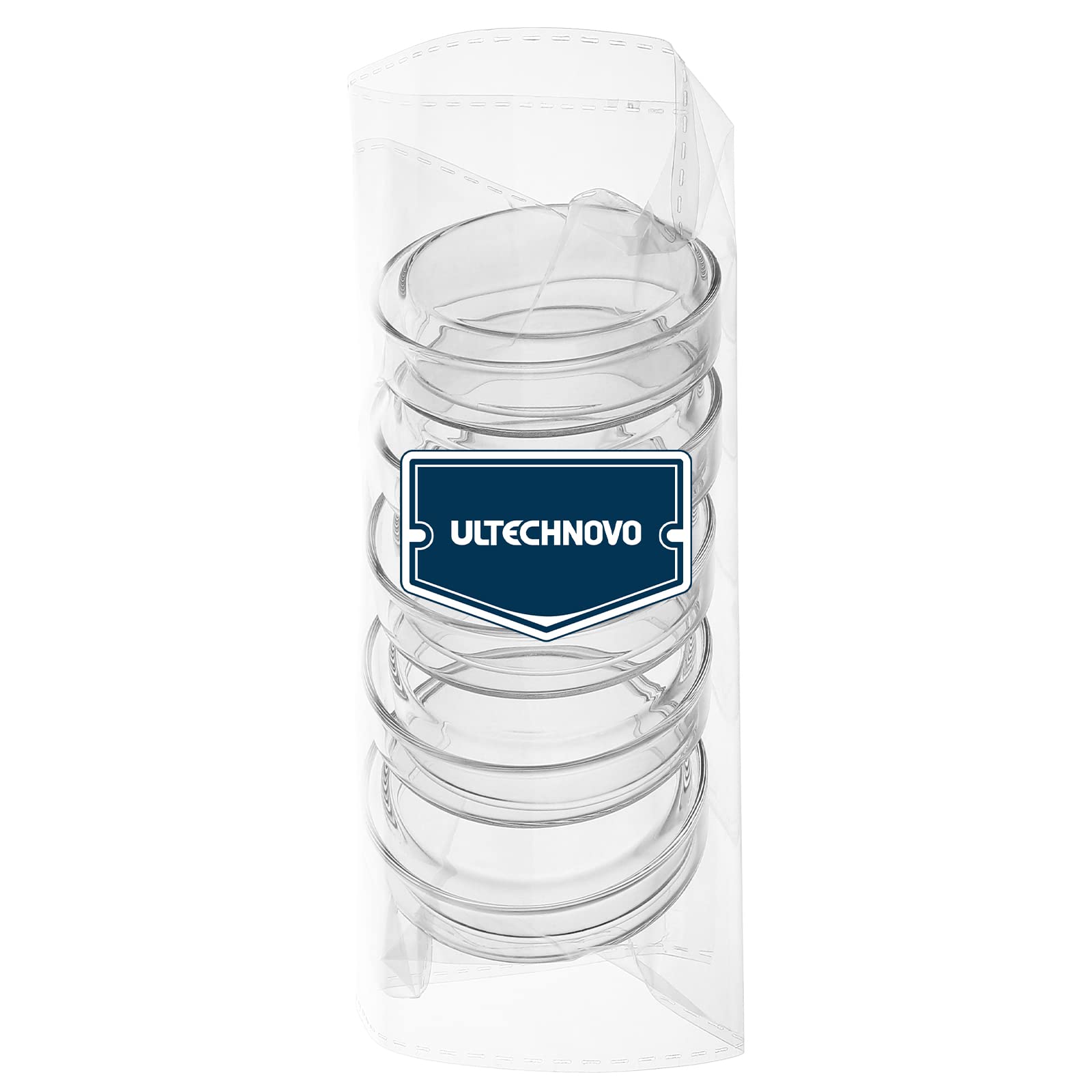 Sterile Glass Petri Dishes with Lids - 5Pcs High Borosilicate Lab-Grade Culture Dishes for Microbiology, Cell Culture & Science Experiments | Perfect for Laboratories, Classrooms & Home Science Projects