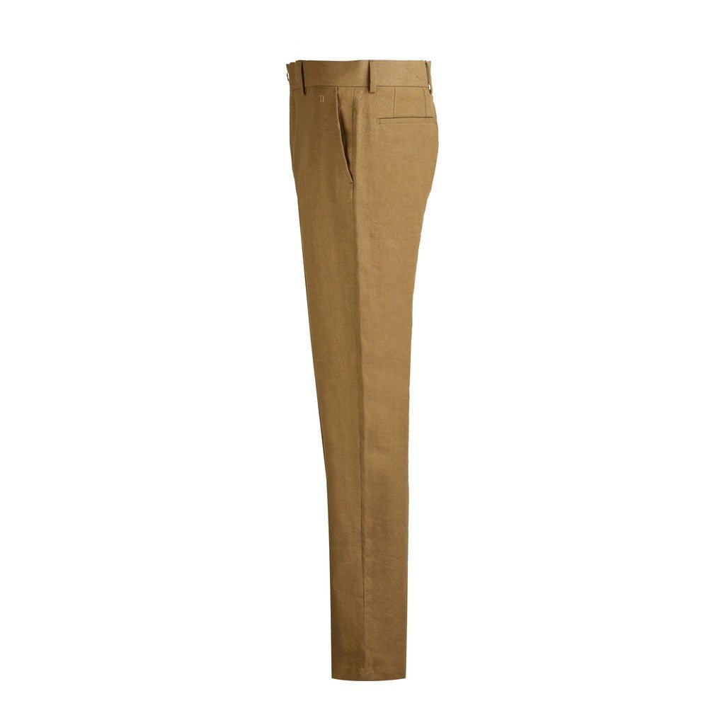 Premium HENRY Linen Tailored Chino Pants in Camel Color - Comfortable & Stylish Men's Casual Trousers for Office, Travel & Summer Outfits