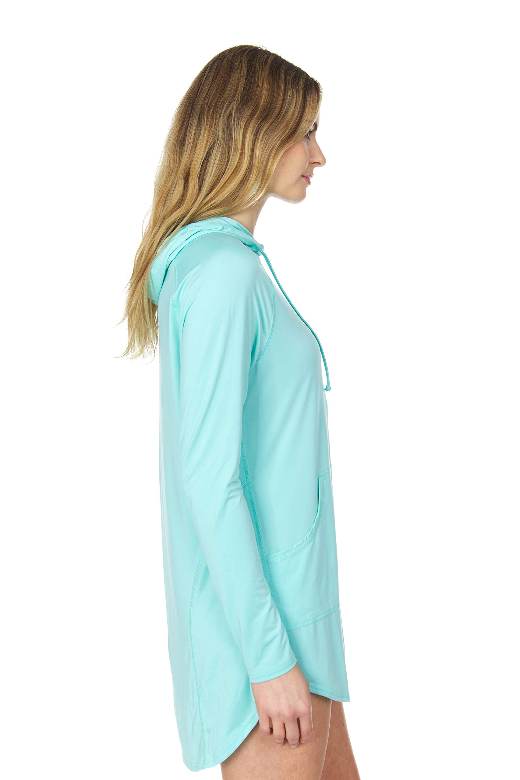Swiss Alps Women's UPF 40+ Sun Protection Hooded Swim Cover Up Dress - Moisture Wicking Quick Dry Beachwear for Pool, Vacation & Summer Outfits