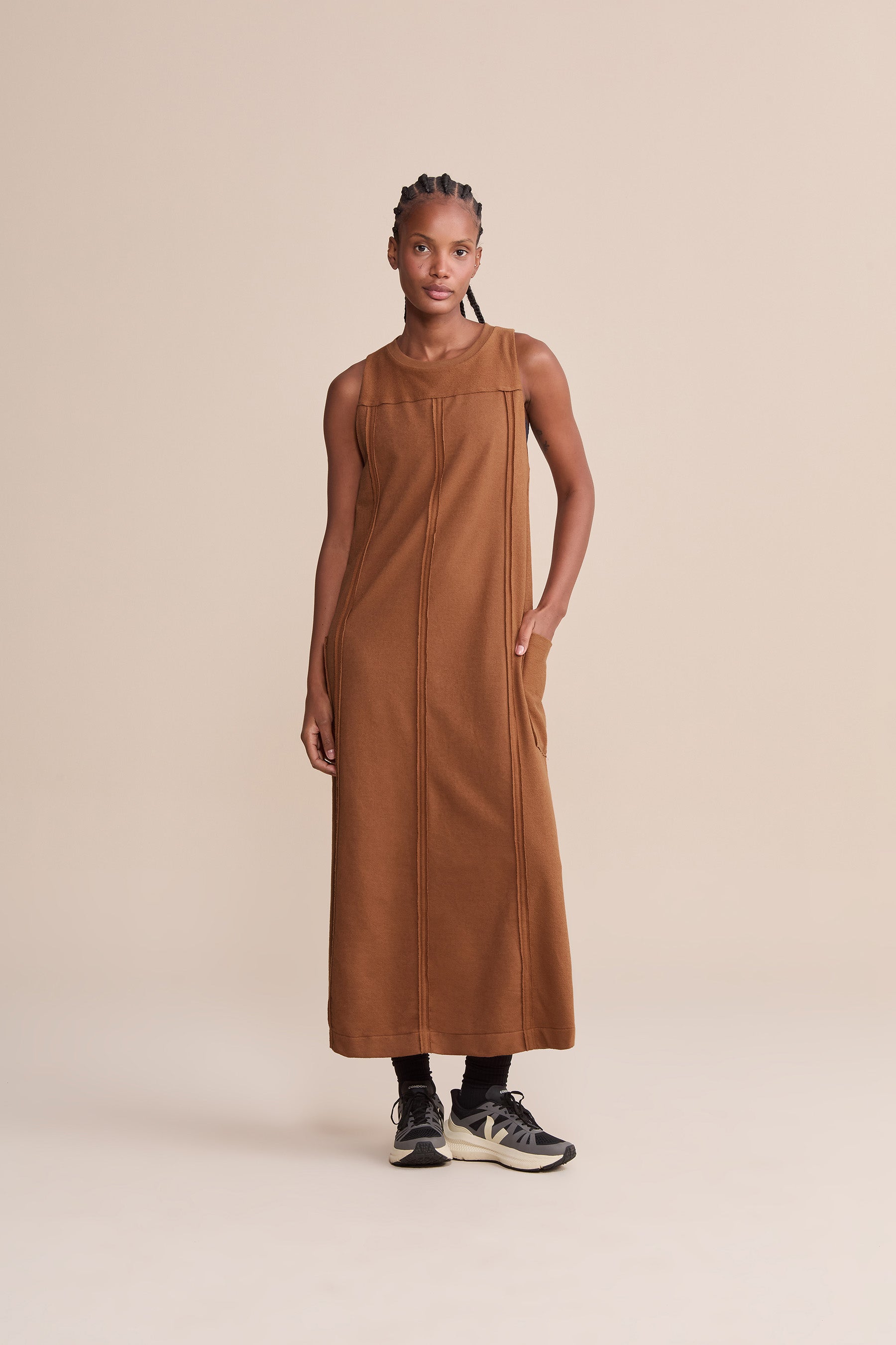 Soft Pure Midi Dress for Women - Elegant Flowy Summer Dress with Pockets | Perfect for Beach, Vacation, Date Night & Casual Outings
