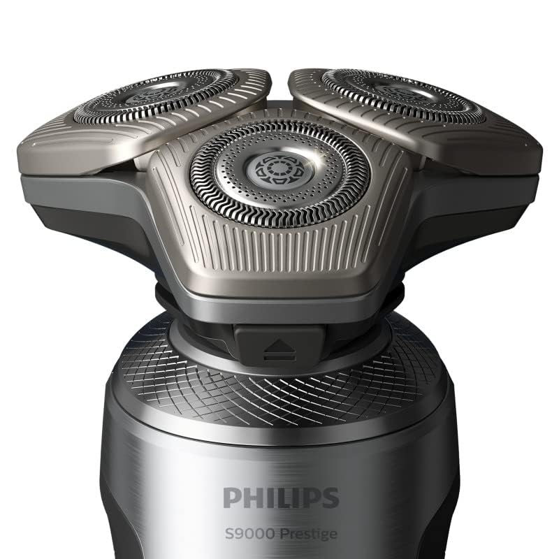 Philips Series 9000 Prestige Electric Shaver - Wet & Dry Shaving with SkinIQ Technology & Hydro SkinGlide Coating - Black Grey (SP9871/13) - Perfect for Travel & Daily Grooming