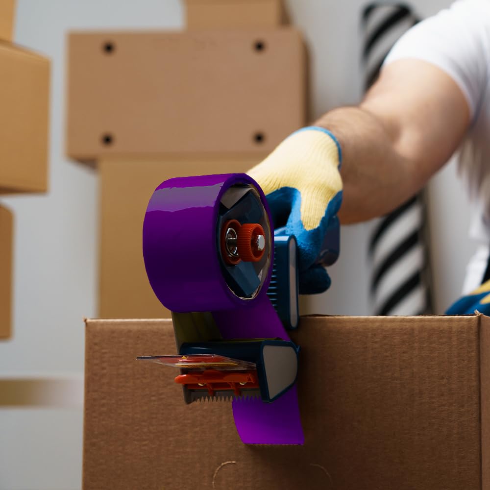 PSBM Purple Packing Tape 2 Inch x 110 Yards, 36 Pack - Heavy Duty Colored Packaging Tape for Shipping Boxes, Moving Supplies & Storage | Dispenser Refill Tape for Home, Office & Warehouse Use