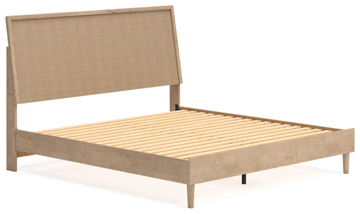 Cielden King Size Panel Bed Frame with 2 Nightstands - Modern Wooden Bedroom Set for Master Bedroom, Guest Room & Home Decor