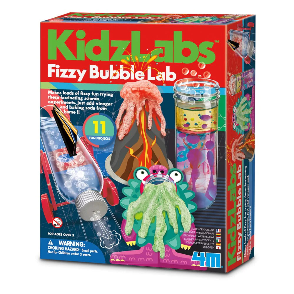 4M KidzLabs Fizzy Bubble Lab - Fun Science Experiment Kit for Kids Ages 8+ | STEM Educational Toys | Create Exciting Bubble Reactions at Home or Classroom