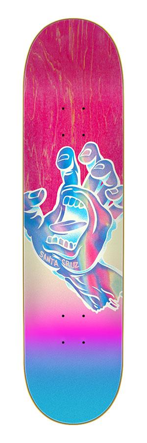 Santa Cruz 7.75in x 31.4in Iridescent Hand Skateboard Deck - Premium Skateboard for Street & Park Riding - Perfect for Beginners & Pro Skaters