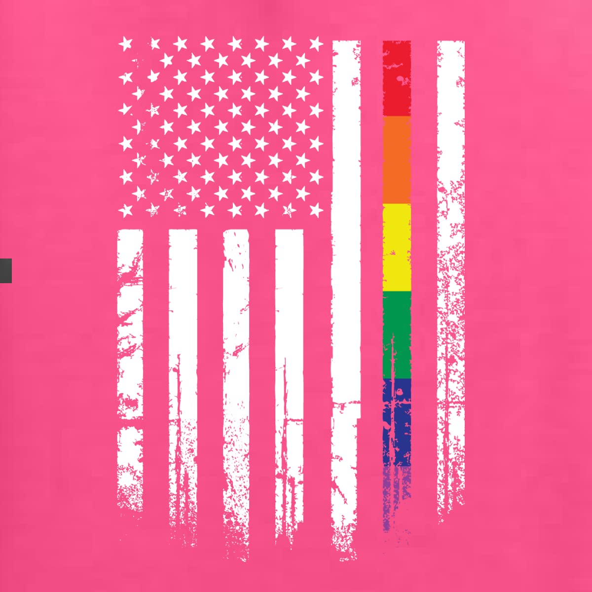 USA Gay Pride Rainbow American Flag LGBT Graphic T-Shirt for Men - Comfortable Cotton Tee for Pride Parades, LGBTQ+ Events & Everyday Wear