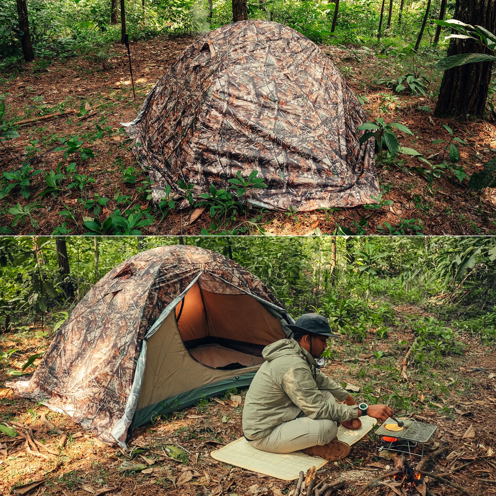 GEERTOP Ultralight 2 Person Backpacking Tent - 4 Season Waterproof Camping Tent with Double Layer for Cold Weather - Easy Setup for Family Camping, Hiking, Hunting & Mountaineering - Perfect for Outdoor Adventures and Travel