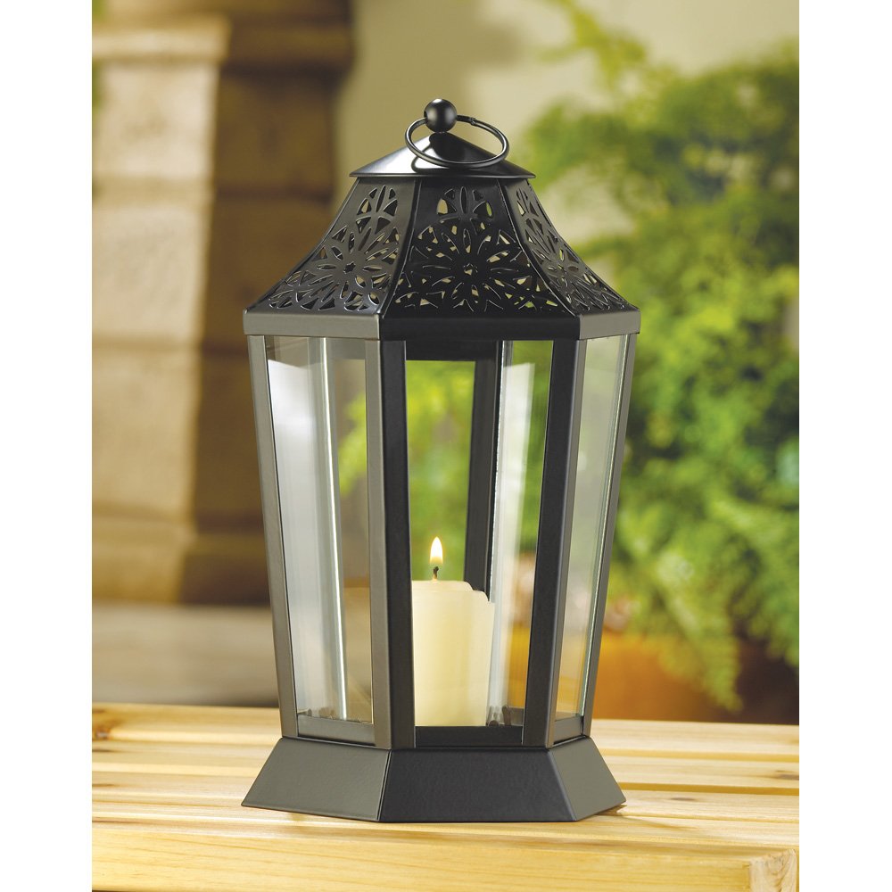 15 Pack Wholesale Black Candle Lanterns for Wedding Centerpieces - Elegant Outdoor Garden Party Decor, Table Decorations for Anniversary, Birthday, Romantic Dinner & Home Decor