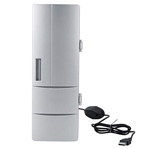 Portable Mini USB Fridge Freezer - 12V Car Refrigerator for Cans, Drinks & Beer | Compact Cooler & Warmer for Office, Travel, Dorm & Road Trips | Perfect for Picnics, Camping & Commuting