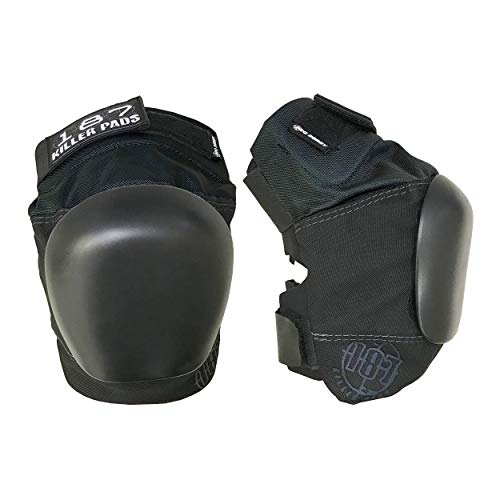 187 Killer Pads Pro Derby Skate Pads - Black Small Size - Protective Gear for Roller Derby, Skateboarding & Inline Skating Safety