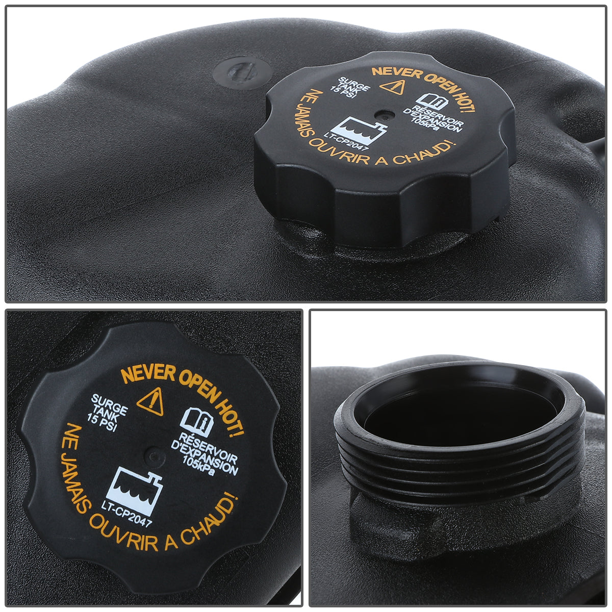 10 17 Chevy Equinox GMC Terrain 2.4L 3.0L 3.6L Coolant Overflow Reservoir Tank with Cap - Replacement Coolant Expansion Tank for 2010-2017 Chevy Equinox & GMC Terrain SUVs - Perfect for Engine Cooling System Maintenance