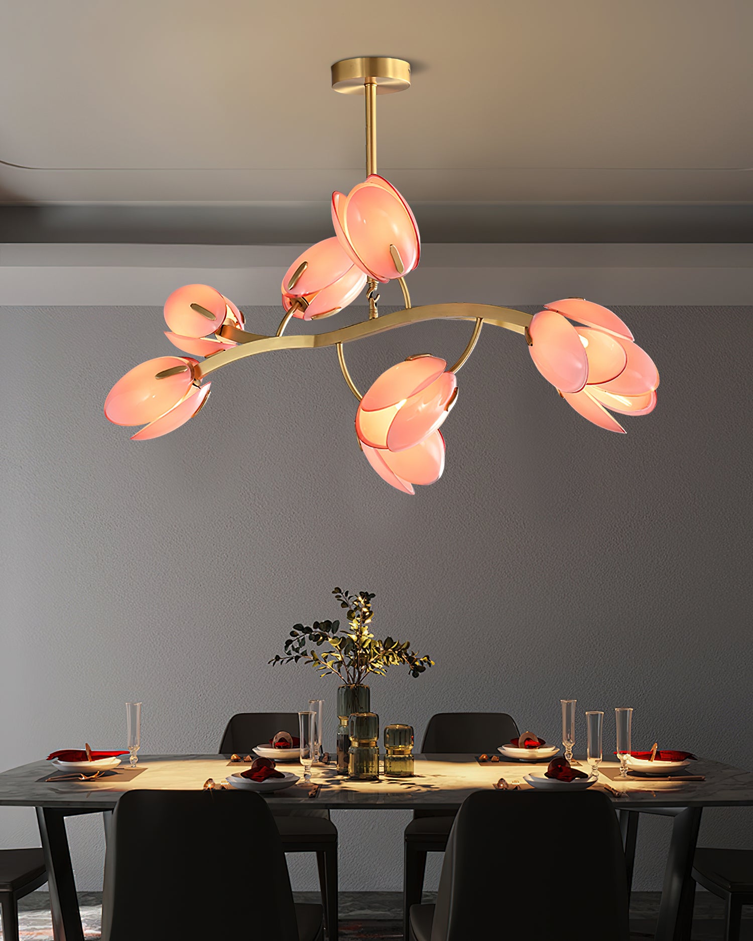 Belluno Crystal Chandelier - Elegant Modern Ceiling Light Fixture for Dining Room, Living Room & Bedroom - Perfect for Home Decor & Wedding Venues