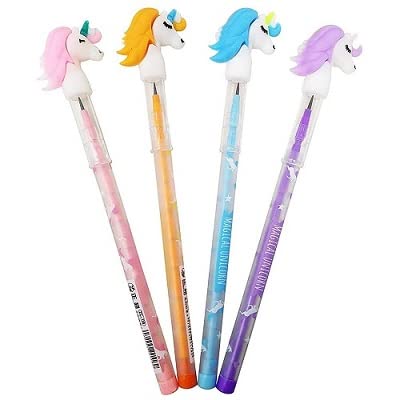 Unicorn Stationery Set for Kids - 10-Piece Pens & Pencils Combo with Transparent Pouch - Perfect for School, Art Projects & Birthday Gifts