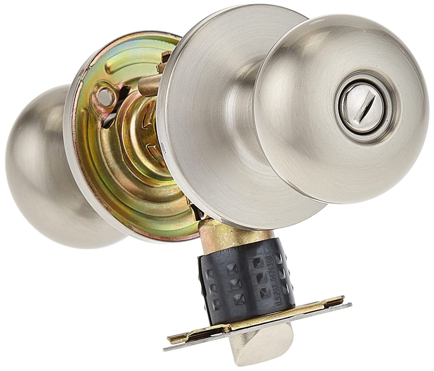 Master Lock BCO0315 Satin Nickel Door Knob with Keyed Lock - Secure Interior Bedroom, Bathroom & Office Doors