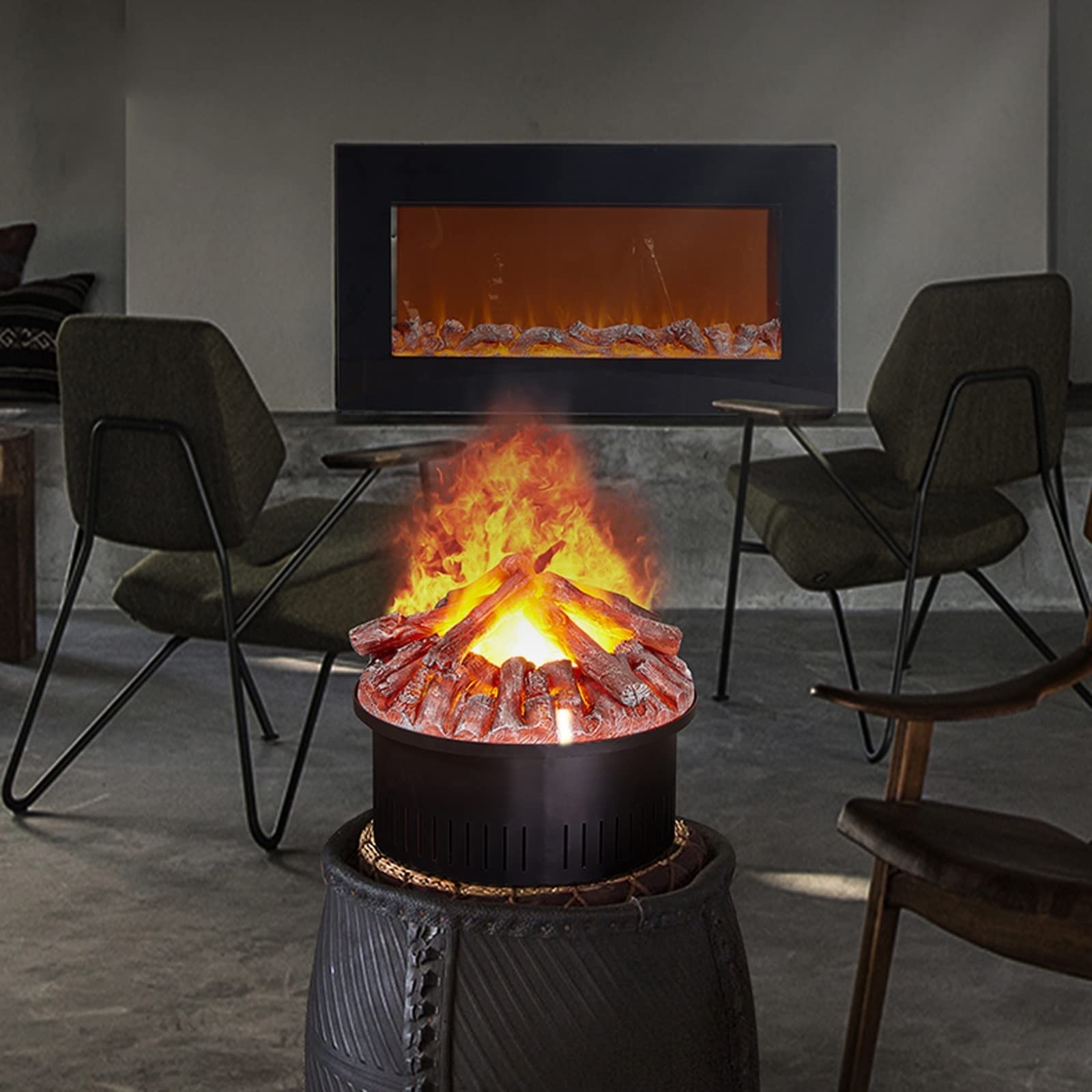 Electric Fireplace with Realistic Flame Effects - Portable Remote Control Heater for Home Decor | Perfect for Living Room, Bedroom & Office Warmth