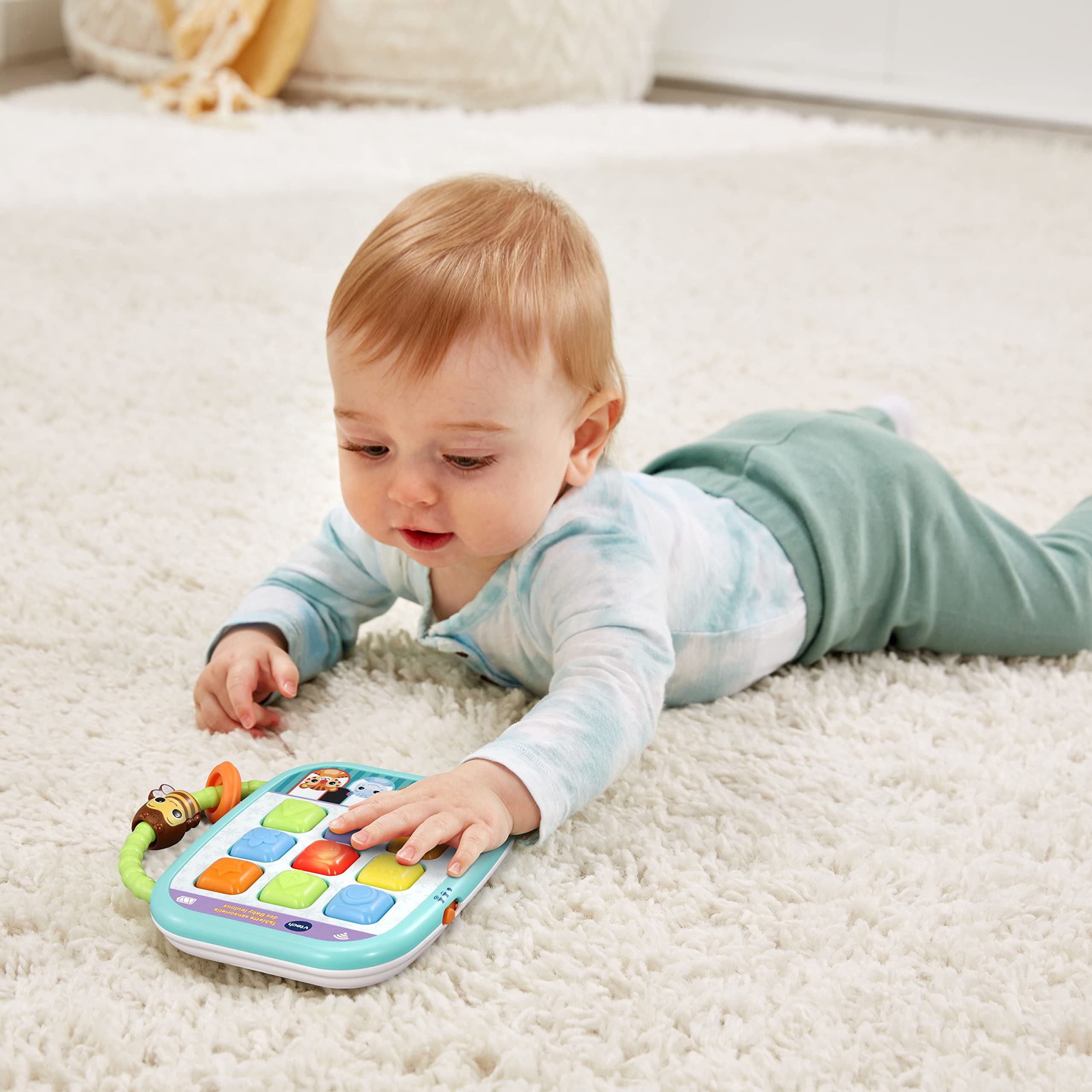VTech Squishy Lights Learning Tablet - Interactive Educational Toy for Kids, French Language Version - Perfect for Early Learning & Playtime at Home or School