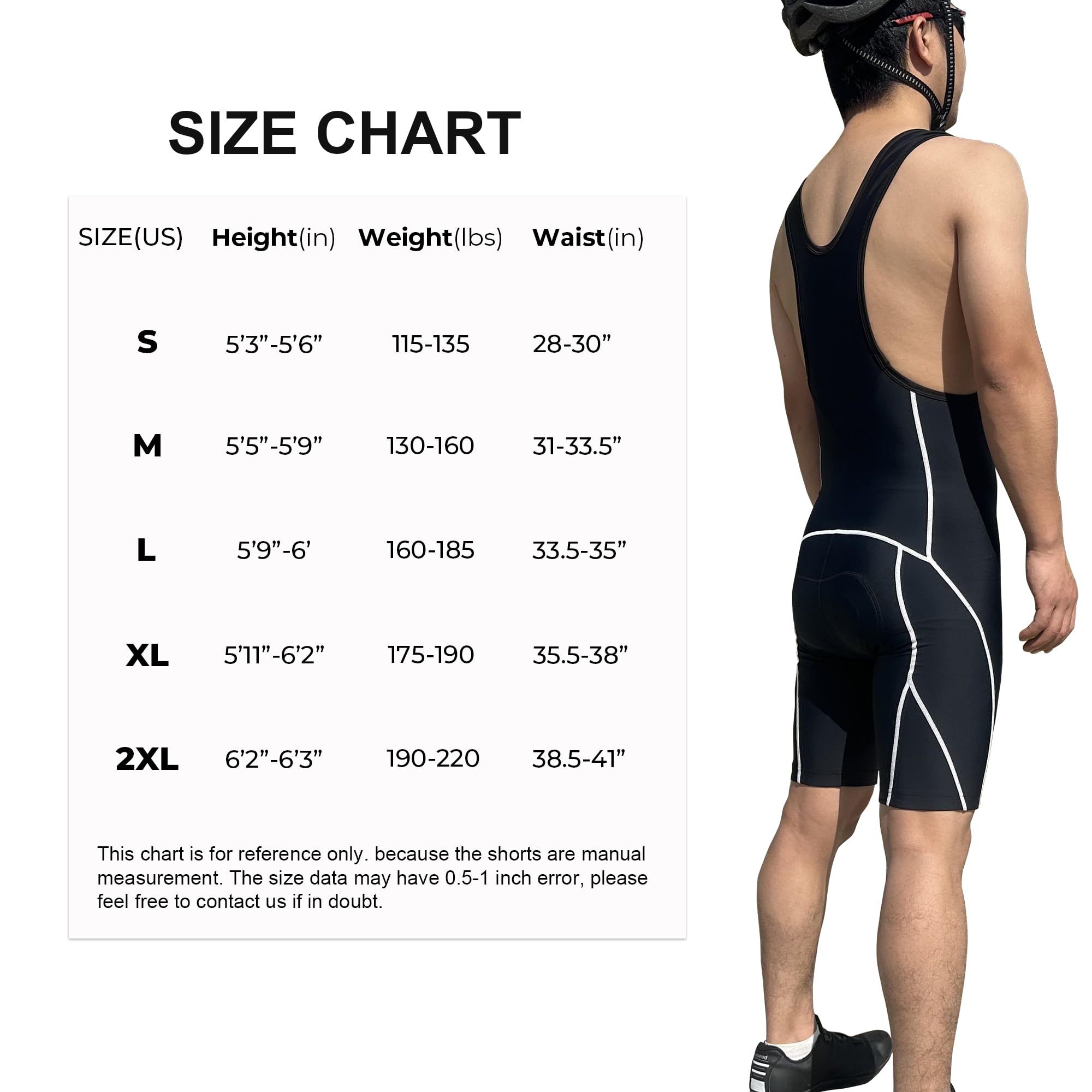 Sponeed Men's Cycling Bib Shorts - UPF 50+ Padded Breathable Bike Shorts for Road & Mountain Biking - Comfortable Biker Bibs for Training & Racing