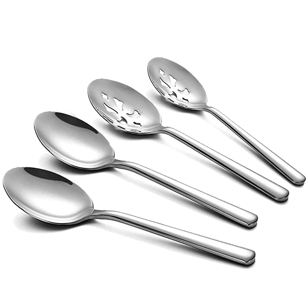 Premium Stainless Steel Serving Spoons Set of 4 - 9