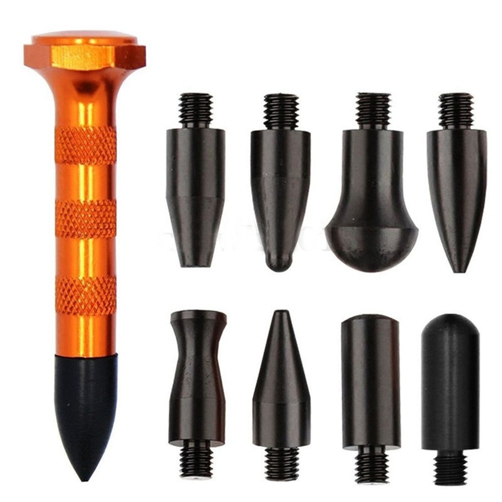 GS 10pcs Paintless Dent Repair Kit - Car & Refrigerator Dent Removal Tools for Hail Damage