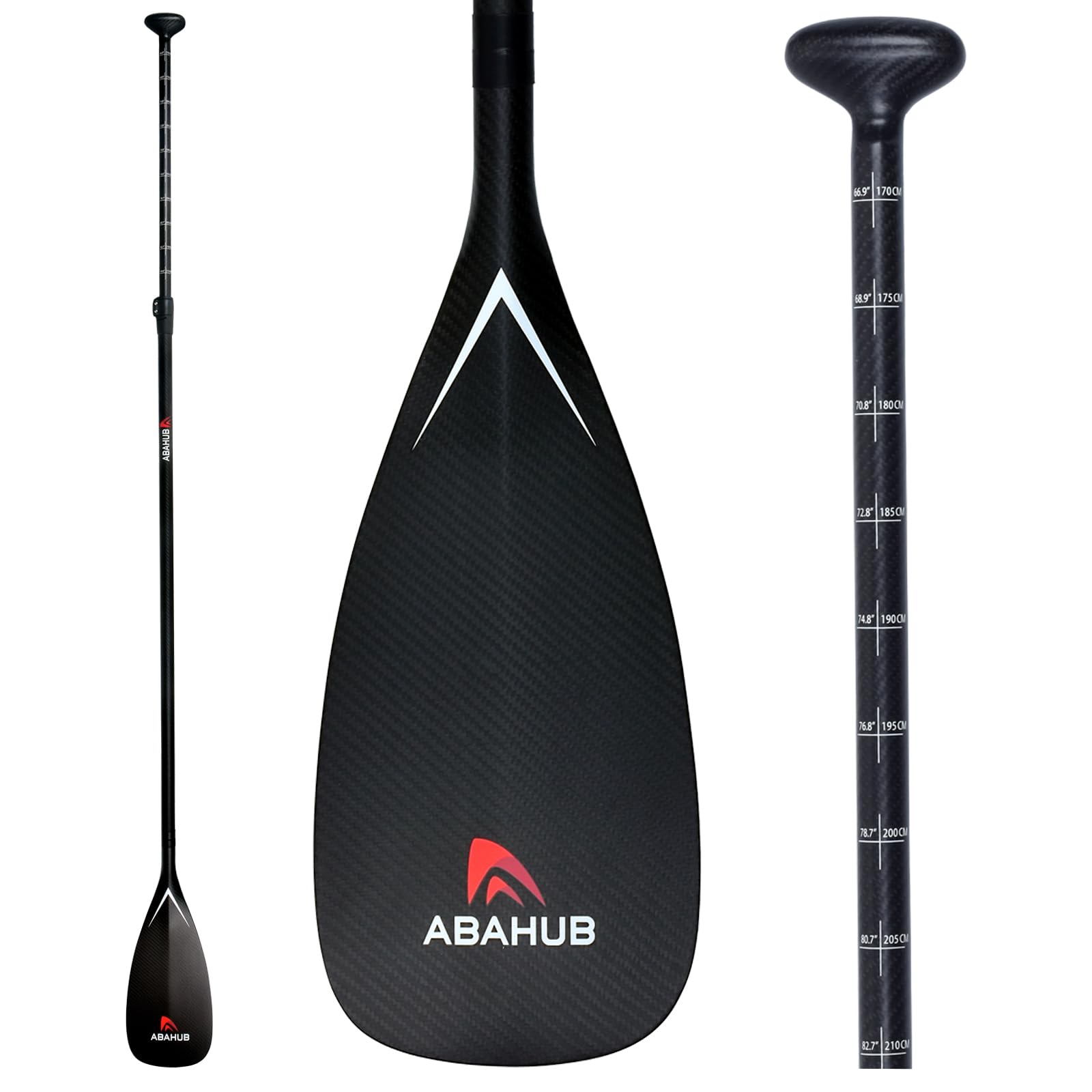 Premium Carbon Fiber SUP Paddle - Adjustable 3-Section 67