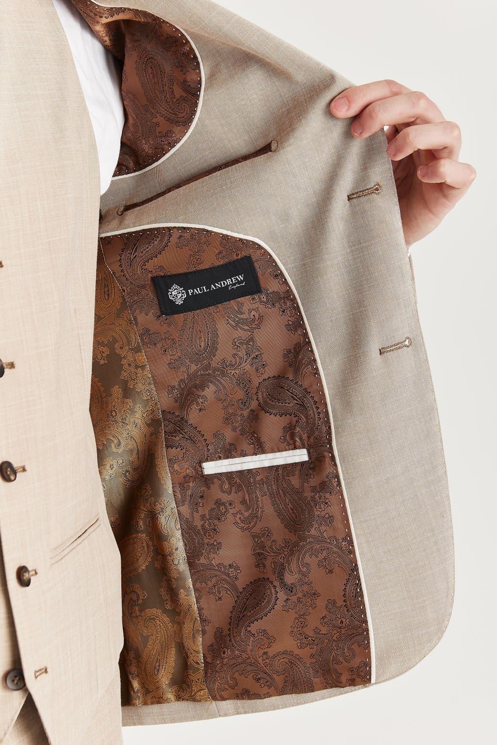 Kurt Men's Beige Blazer Jacket - Slim Fit Casual Sport Coat for Business, Wedding & Office Wear
