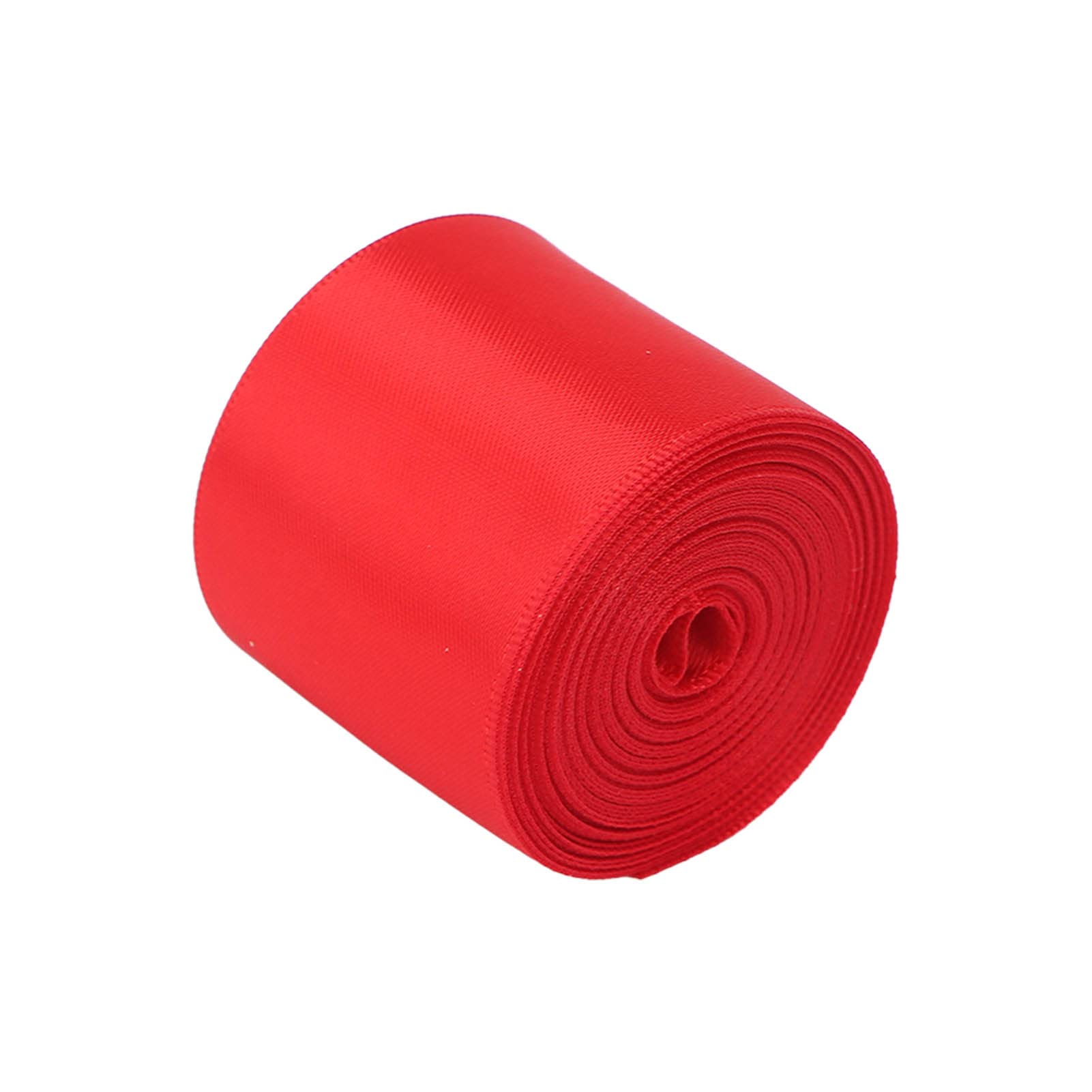 Premium Satin Ribbon - 1.5 Inch Wide Polyester Ribbon for Hair Braiding, Gift Wrapping, DIY Crafts & Wedding Decor (Red) - Perfect for Party Favors, Scrapbooking & Home Decoration