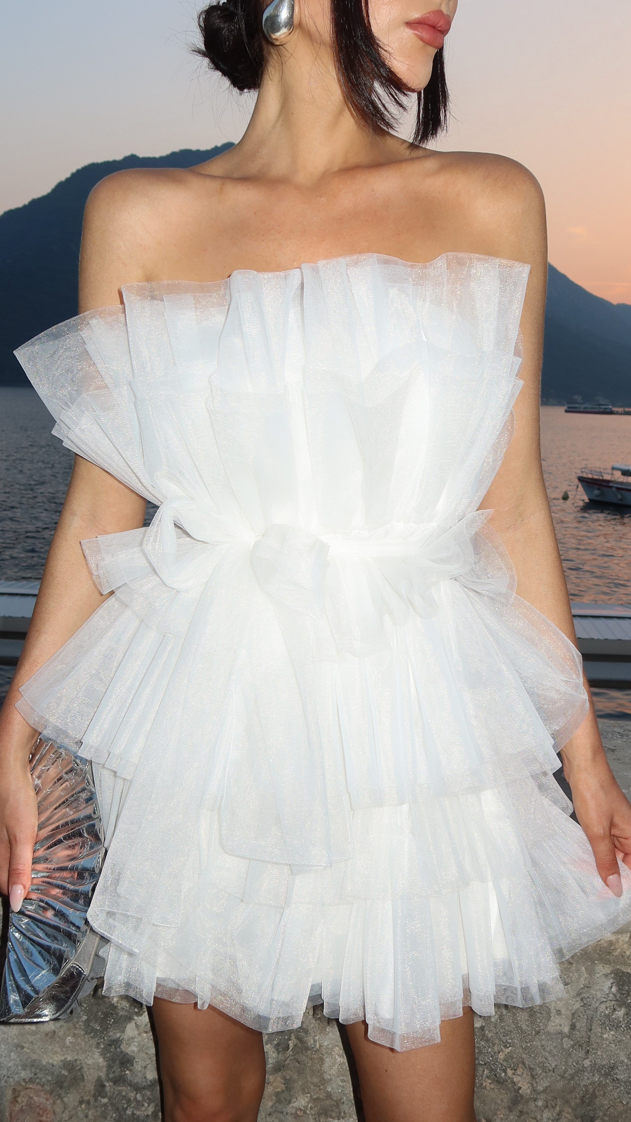 Carrie Mini Dress in White - Elegant & Flirty Summer Party Outfit for Women | Perfect for Dates, Cocktails & Night Out