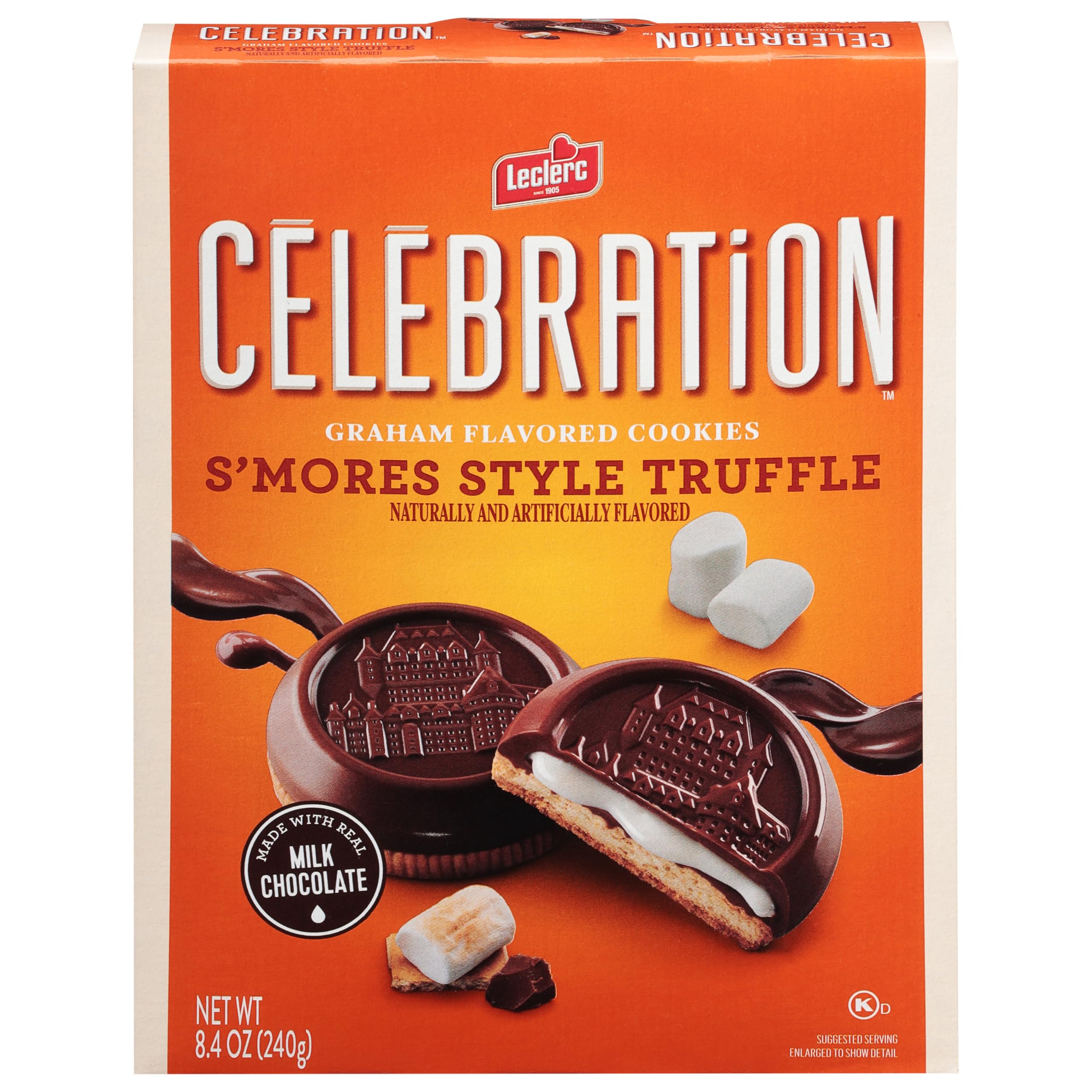 Celebration Cookies Truffle S'mores - 8.4 oz (Pack of 12) - Gourmet Chocolate Cookies for Parties, Gifts & Holiday Treats | Perfect for Christmas, Birthdays & Office Celebrations