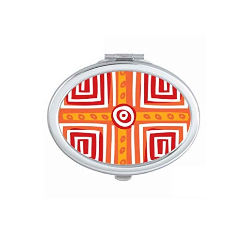DIYthinker Spiral Boxes Mexico Totems Ancient Civilization Mirror - Portable Foldable Double-Sided Makeup Mirror for Travel & Home Vanity - Handmade Glass Cosmetic Mirror for Makeup, Jewelry Display & Decoration
