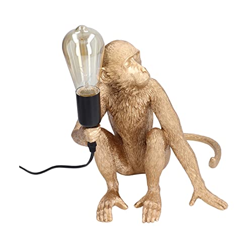 Monkey Shape E27 Resin Desk Lamp - 110-220V US Plug, Cute Bedside Table Light for Home, Library & Office Decor - Perfect for Kids' Room, Reading Nook & Nightstand Lighting
