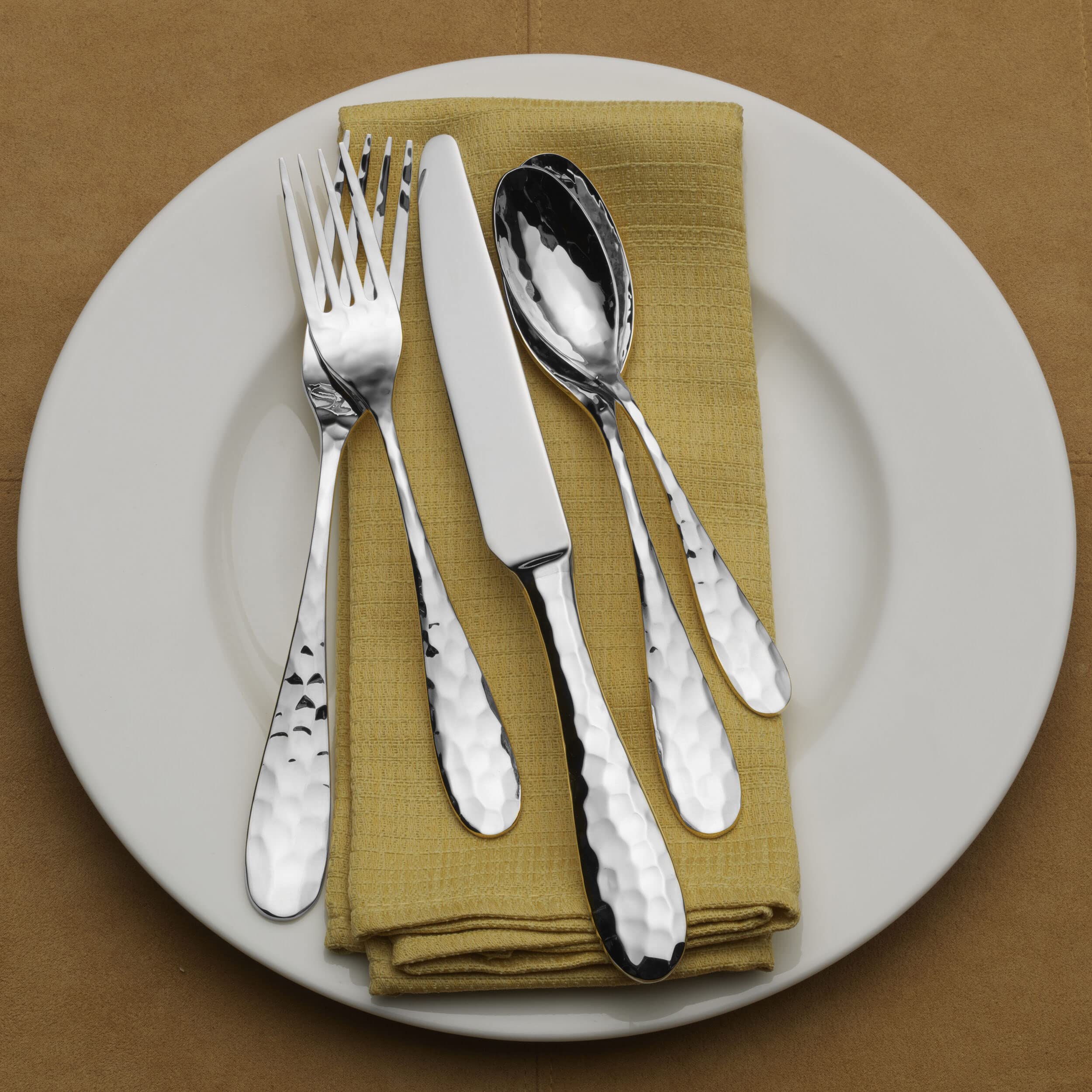 Premium Mikasa Lilah 45-Piece Flatware Set for 8 - 18/10 Stainless Steel Silverware with Serving Utensils | Elegant Dining, Dinner Parties & Formal Table Setting