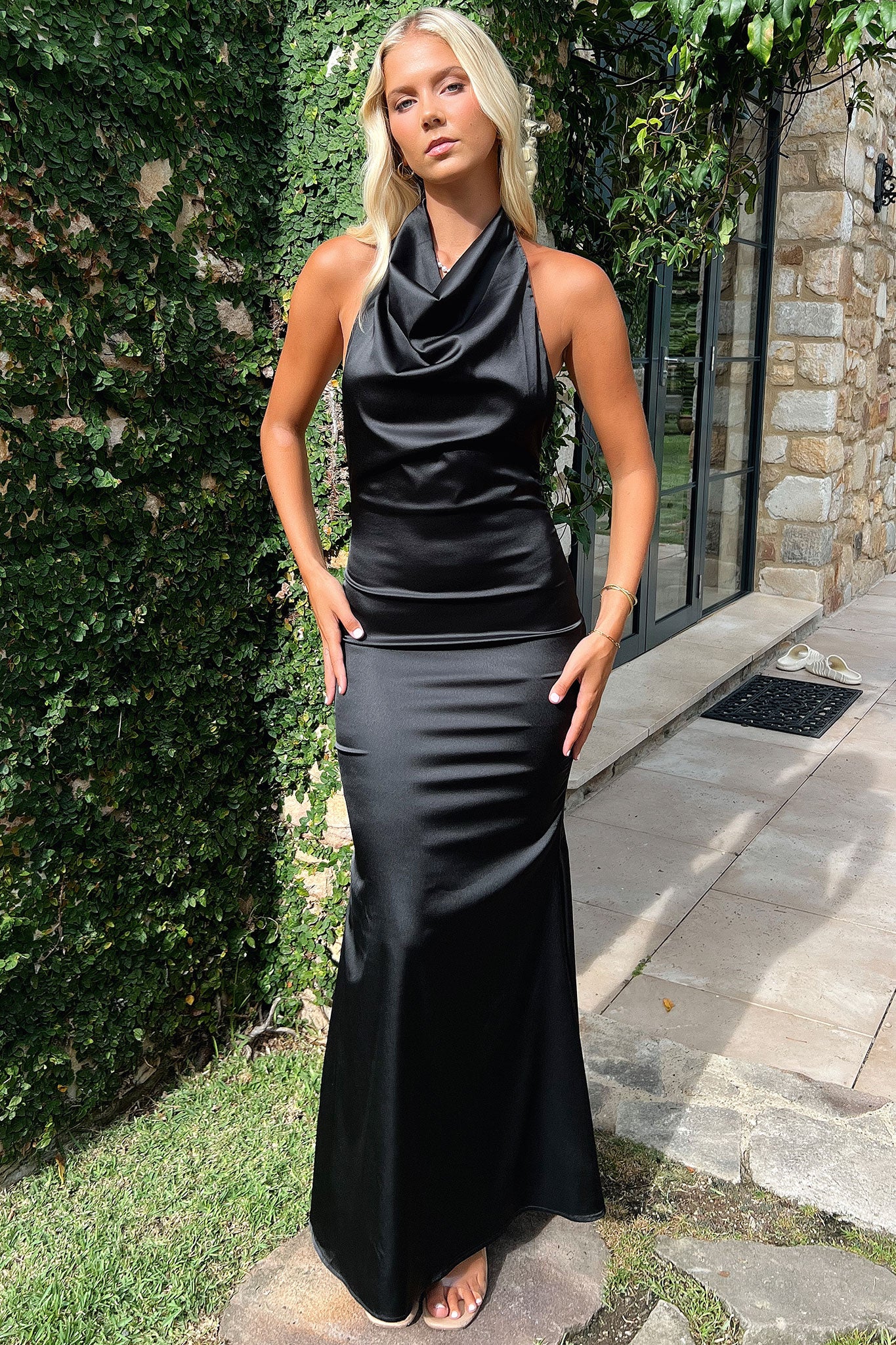 Corwin Maxi Dress in Black - Elegant Long Flowy Dress for Women | Perfect for Summer, Beach, Parties & Casual Wear