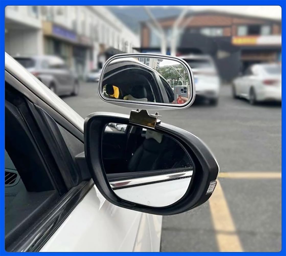2 Pcs Black Rectangle Blind Spot Mirror for Car - HD Glass Wide Angle Rear View Mirror, Auto Blind Spot Mirror for Car Truck SUV RV, Enhanced Safety for Lane Changing & Parking