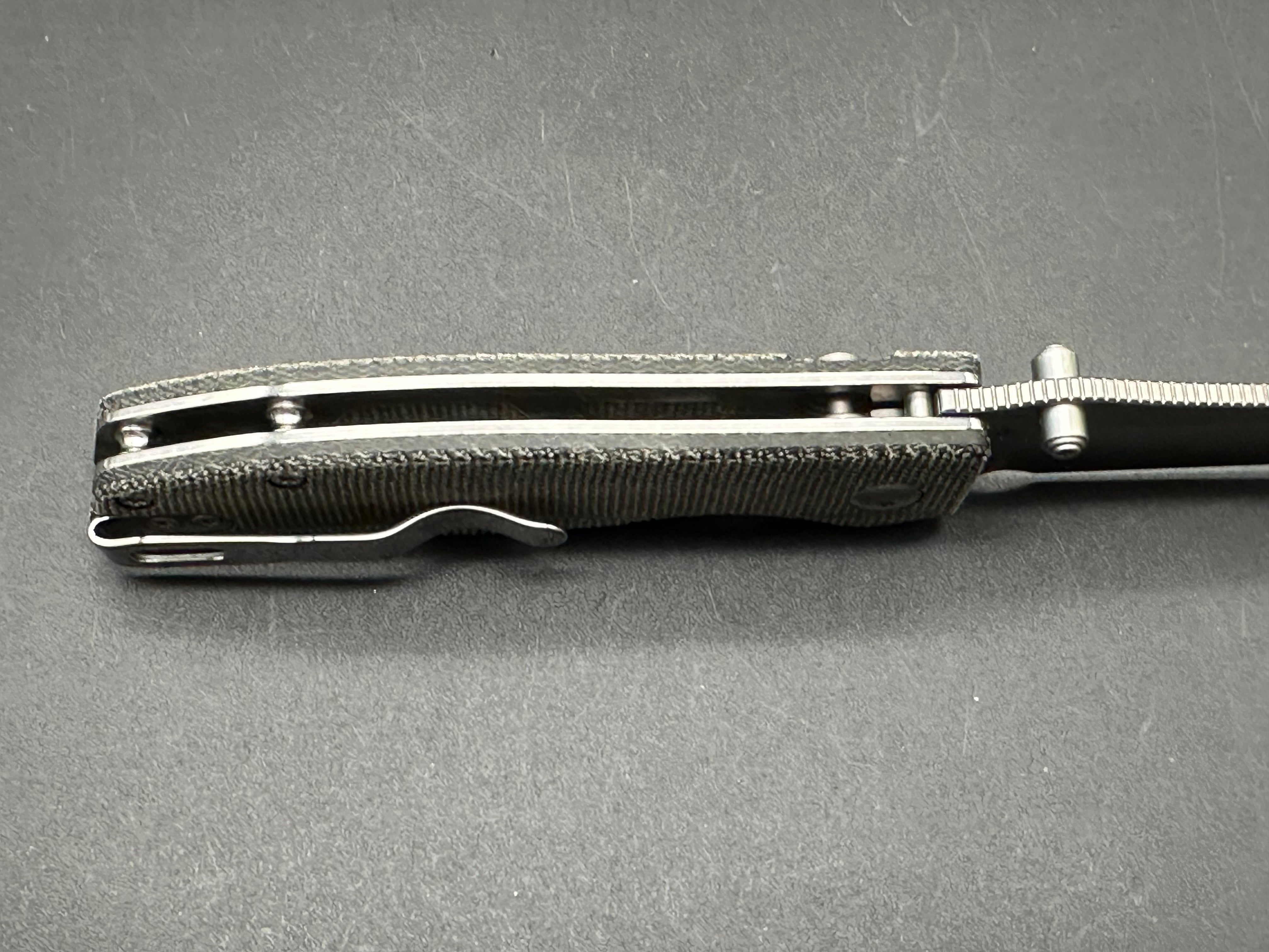 KIZER CRYPTID EDC Pocket Knife - 154CM Stainless Steel Blade, Button Lock, Micarta Handle - Perfect for Camping, Hiking & Everyday Carry