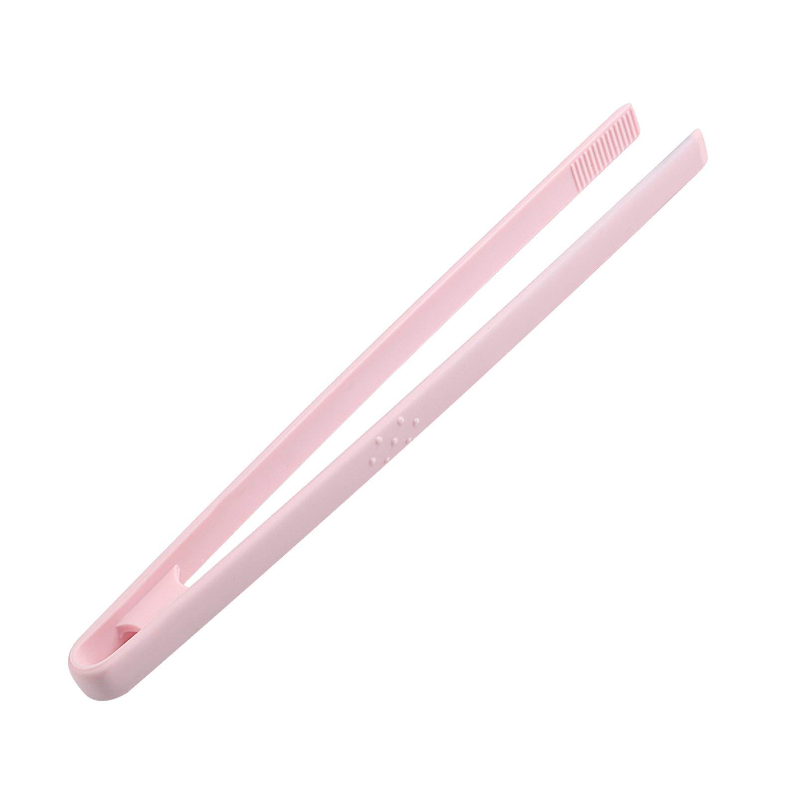 Silicone Food Tongs 12 Inch - Heat Resistant Kitchen Tongs for Baking, BBQ, Salad - Non-Slip Grip Bread Tongs, Cake Clip, Cooking Utensil (Pink) - Perfect for Grilling, Serving, and Food Prep