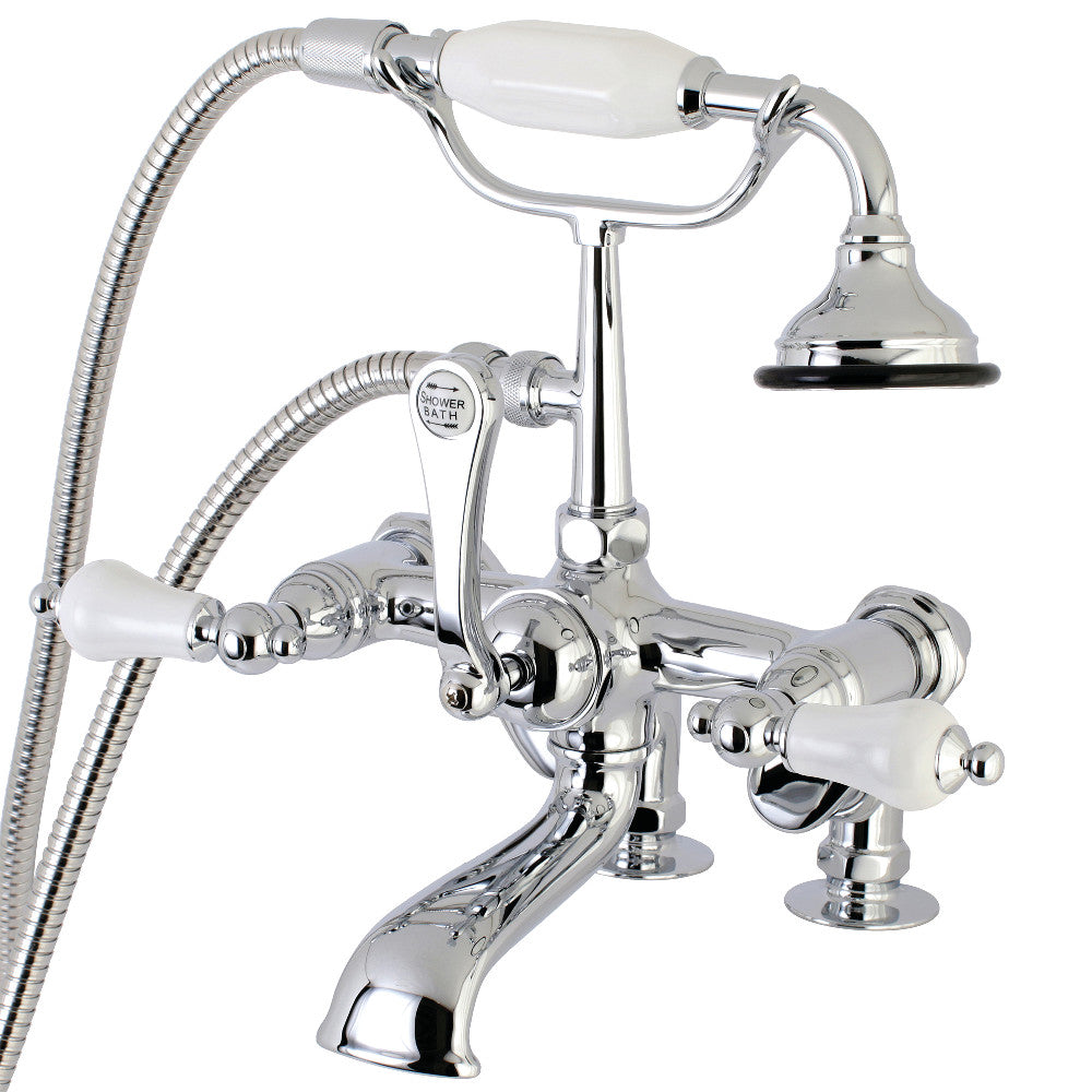 Kingston Brass AE656T1 Vintage 7-Inch Adjustable Clawfoot Tub Faucet with Hand Shower - Antique Bronze Finish - Perfect for Bathroom Renovation & Freestanding Bathtubs