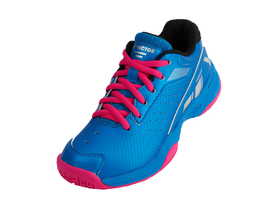 Victor P9500 F Junior Badminton Shoes - Lightweight & Breathable for Kids - Brilliant Blue - Perfect for Indoor Court Sports & Training