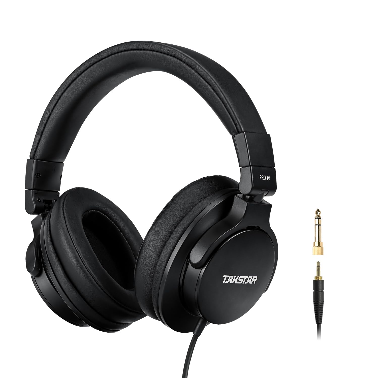 TAKSTAR PRO70 On-Ear Headphones - 40mm NdFeB Driver, HiFi Bass, Noise Isolation for Studio Recording & Music