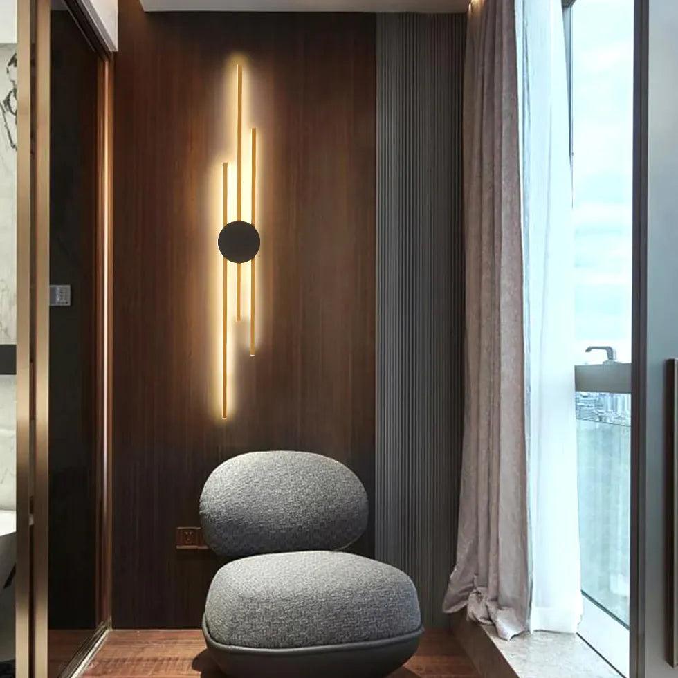 Modern Geometry LED Up and Down Wall Lights - Dimmable Indoor/Outdoor Lighting Fixtures for Bedroom, Living Room, Patio, and Staircase