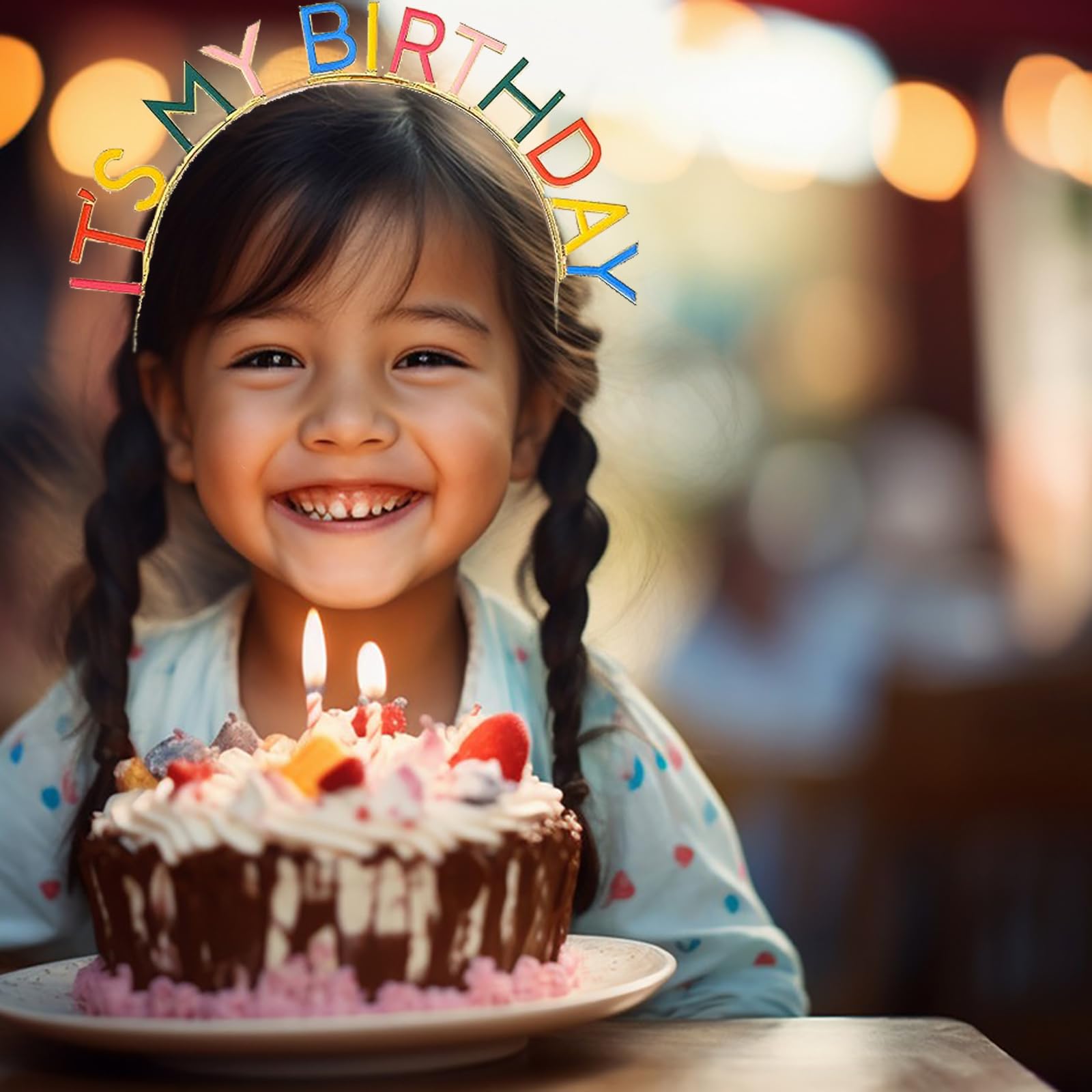 Birthday Crown Headband for Women & Girls - Sparkly Happy Birthday Party Accessory - Perfect for Birthday Celebrations, Photo Booths & Special Occasions
