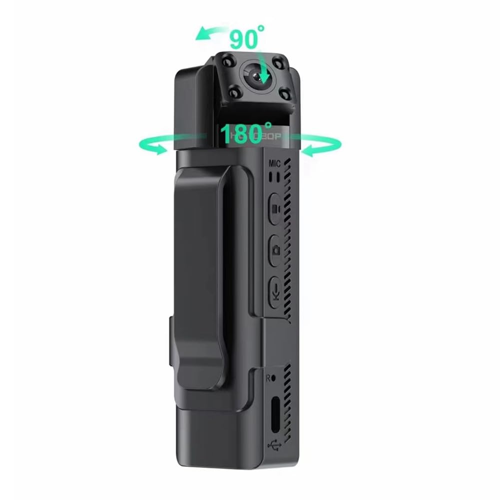 JUJNE 2 Pack HD 1080P Mini Spy Camera with Night Vision - Wireless Wearable Body Camera with Back Clip for Covert Recording, Home Security & Evidence Collection