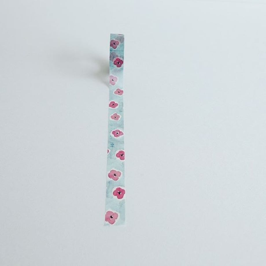 Anemone Washi Tape - Japanese Decorative Paper Tape for Scrapbooking, Journaling, DIY Crafts - Perfect for Bullet Journals, Gift Wrapping & Home Decor