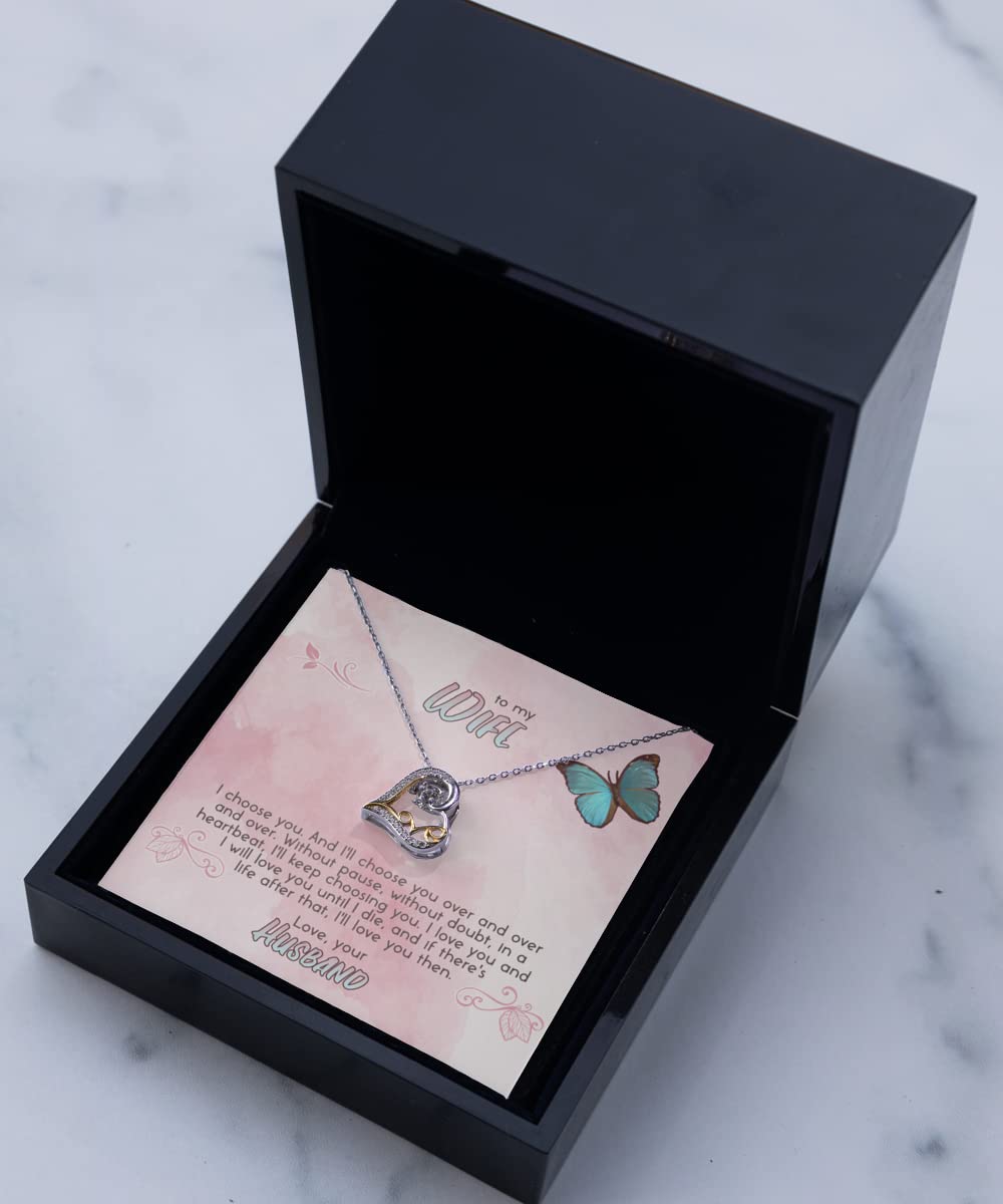 My Wife Scripted Love Necklace - Romantic Personalized Jewelry Gift for Her, Anniversary, Birthday, Valentine's Day - Perfect for Date Nights & Special Occasions