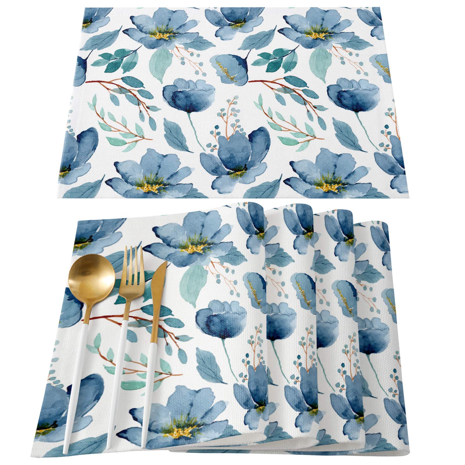 Ldtrchee Washable Placemats Set of 6 - 13
